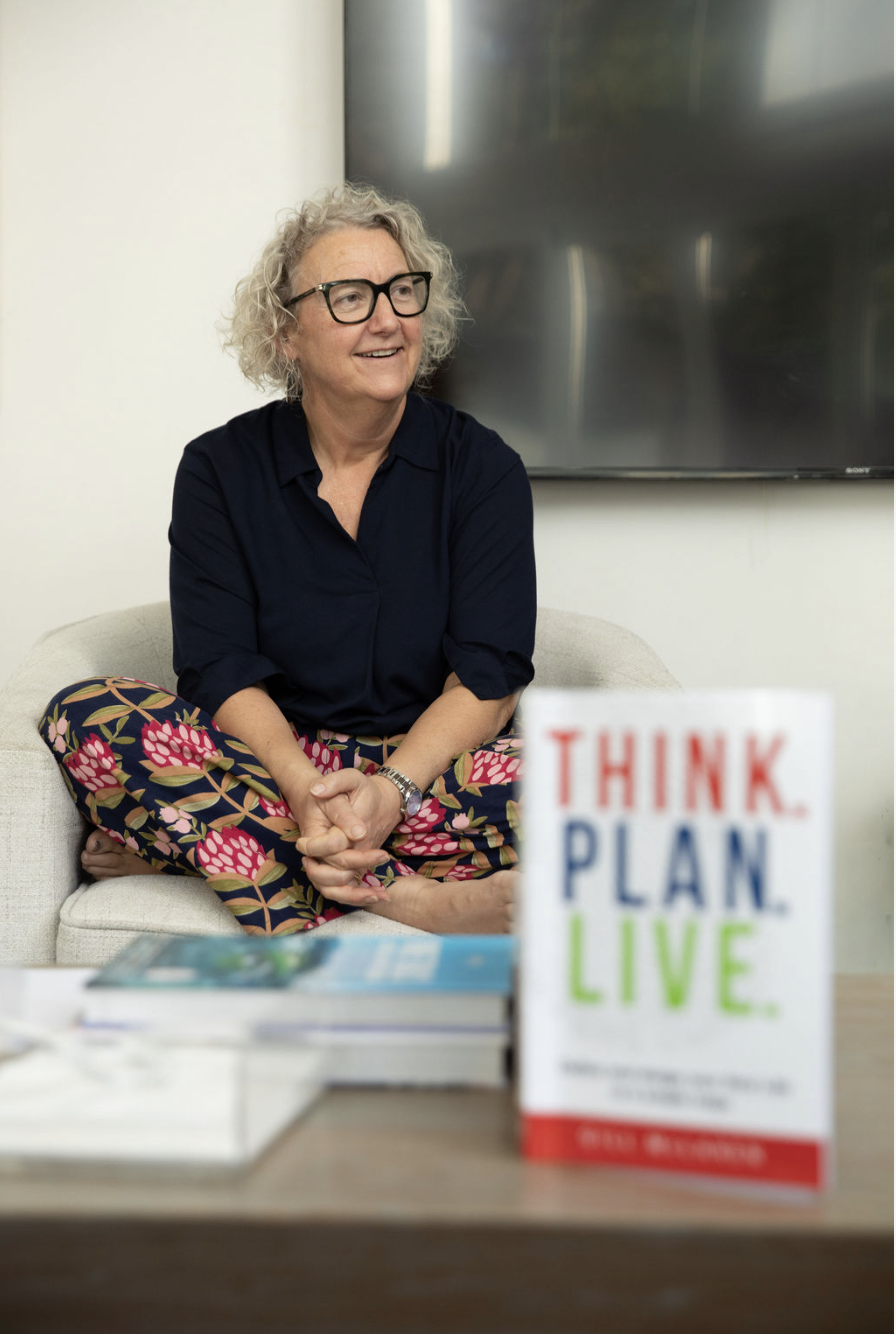 Gill McLaren with the Think.Plan.Live. book